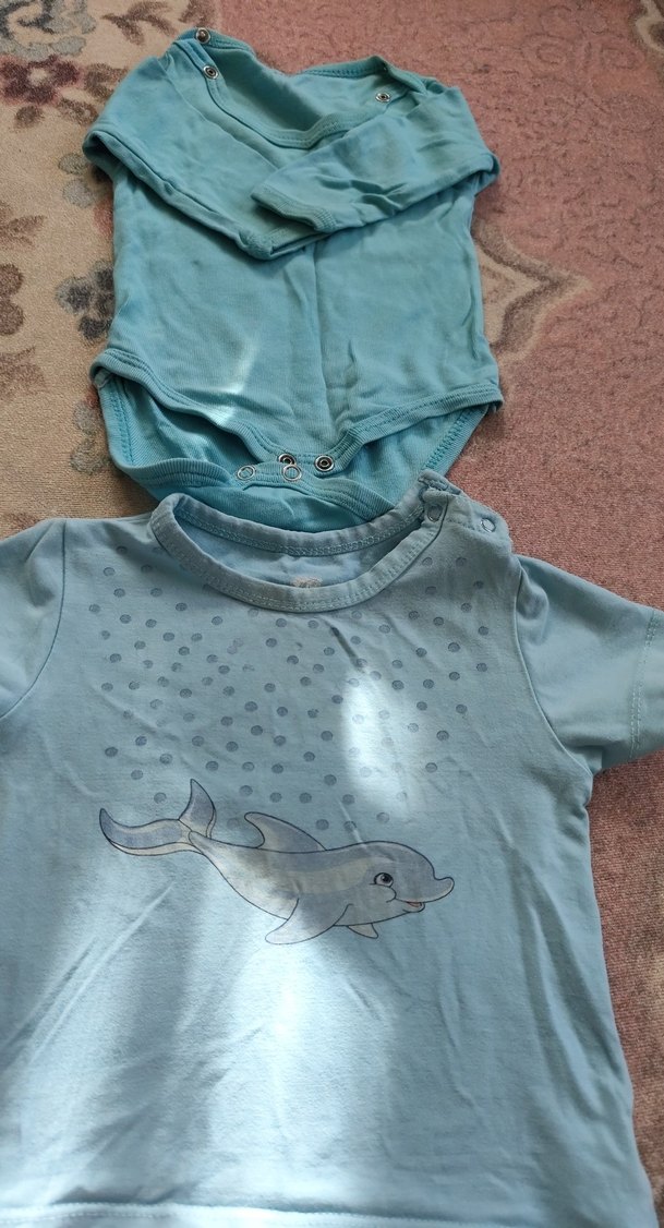 Mavi Erkek Bebek Kısa Kollu Body - Görsel 2