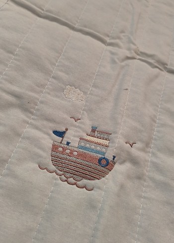 Nakışlı Mavi Bebek alt açma minderi - Görsel 2