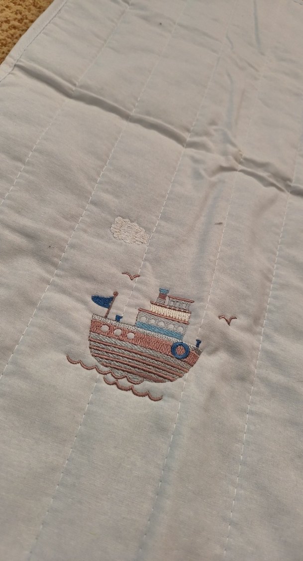 Nakışlı Mavi Bebek alt açma minderi - Görsel 2