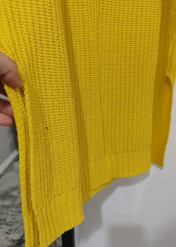 Sarı Örgü Boğazlı Kadın Kazak - Görsel 2