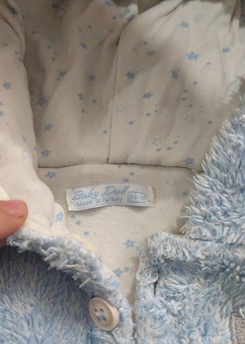 Kapüşonlu Kız Çocuk Peluş Yelek - Görsel 3