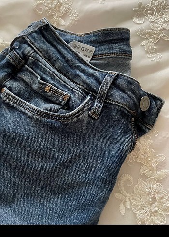 xs Beden mavi Renk Kadın Mavi boyfriend jean Kot Pantolon