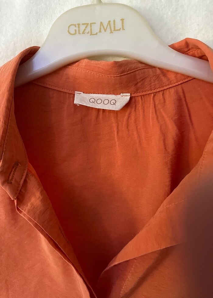 Kadın turuncu gömlek - Görsel 5