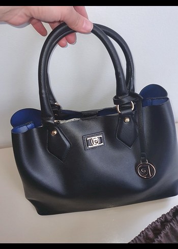 Klasik Siyah Deri Kadın Çanta perre kardin - Görsel 2