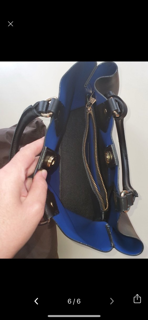 Klasik Siyah Deri Kadın Çanta perre kardin - Görsel 4