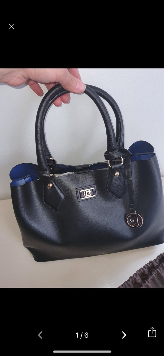 Klasik Siyah Deri Kadın Çanta perre kardin - Görsel 2