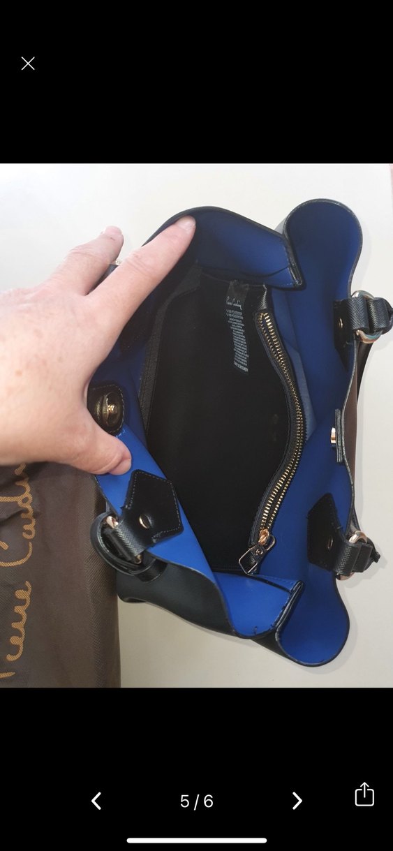 Klasik Siyah Deri Kadın Çanta perre kardin - Görsel 3