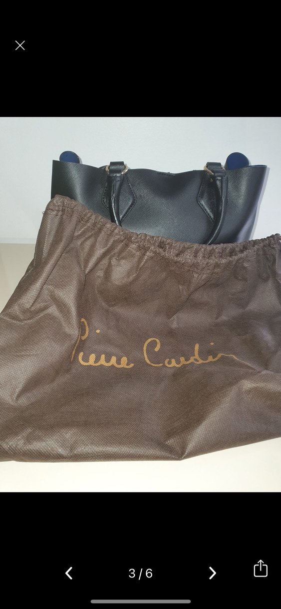 Klasik Siyah Deri Kadın Çanta perre kardin - Görsel 5