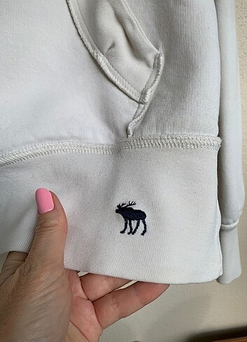 l Beden beyaz Renk Abercrombie & fitch kapşonlu sweatshirt