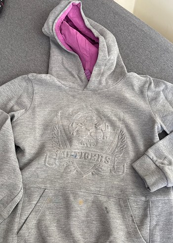 Uğur okulları Gri Kapüşonlu Kız Sweatshirt - Görsel 4