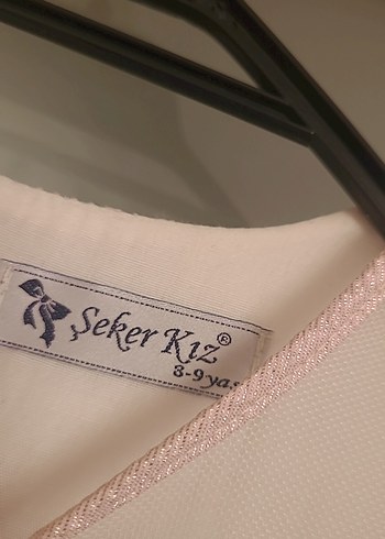 Diğer Pembe Nakışlı Kız Çocuk Abiye Elbise