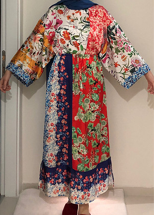 s Beden çeşitli Renk Karışık desenli zara model elbise