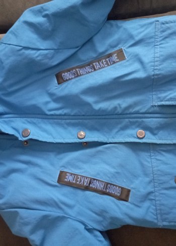 Düğmeli Erkek Çocuk Mavi Street Wear Ceket - Görsel 2