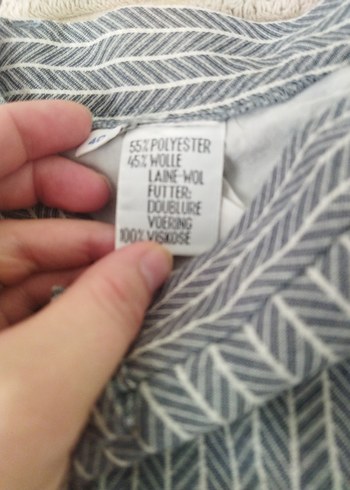 l Beden Gri Pilili Uzun Kumaş Etek