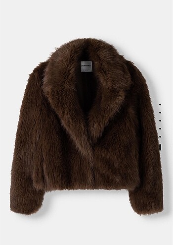 Bershka kahverengi peluş kürk STOKTA DEĞİL