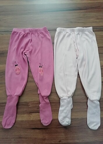 2 li kız bebek çoraplı pijama