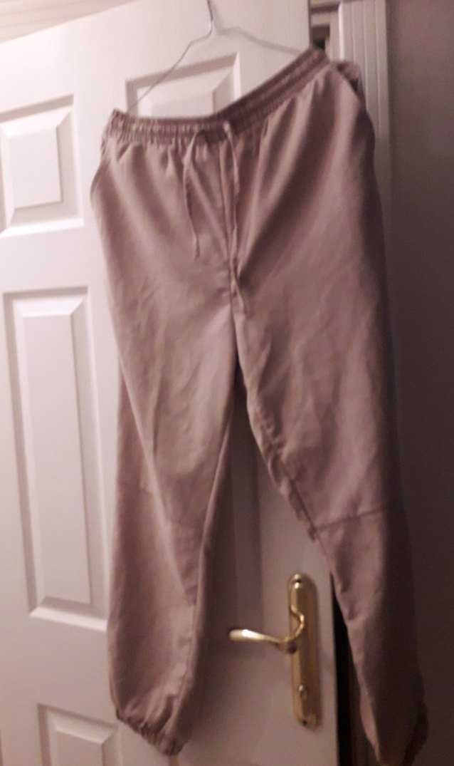 Bej rengi salaş bayan uzun pantalon - Görsel 3