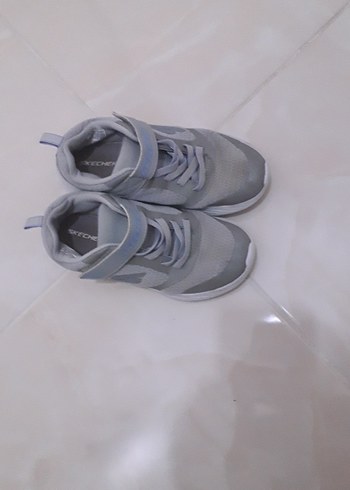 Kız Çocuk Gri Spor Ayakkabı Velcro Bantlı - Görsel 2