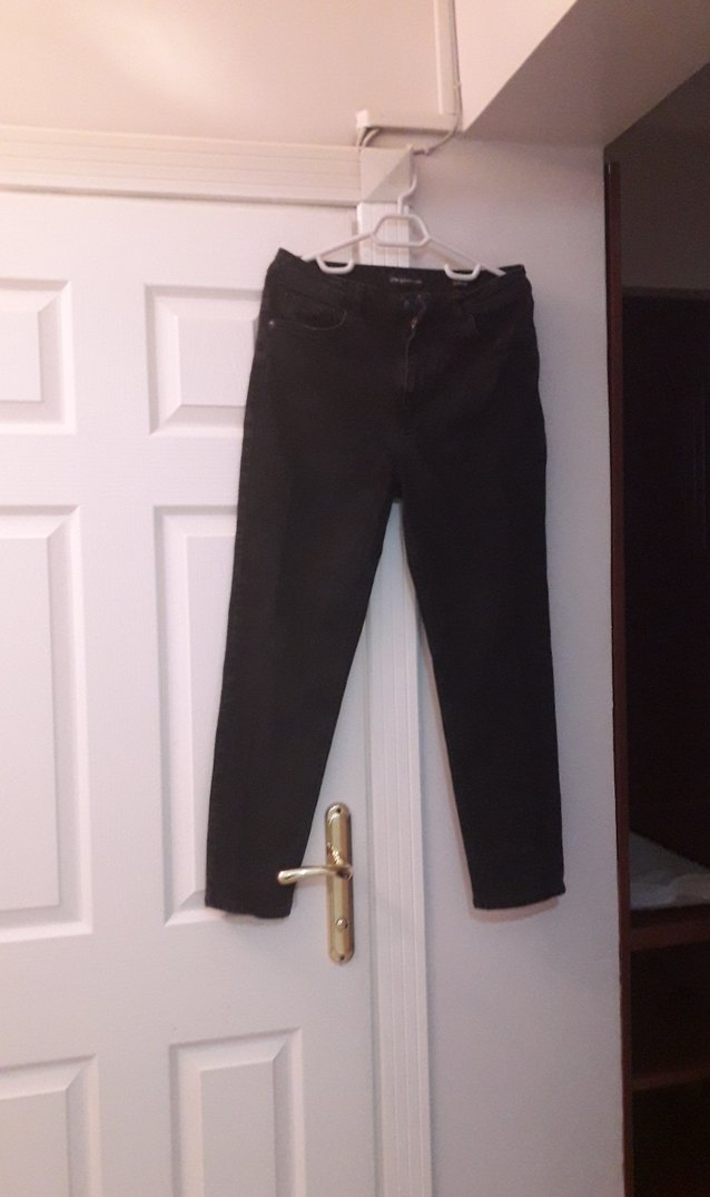 Kemerli Siyah Kadın Denim Pantolon  sterc esnek LWCJEANS - Görsel 2