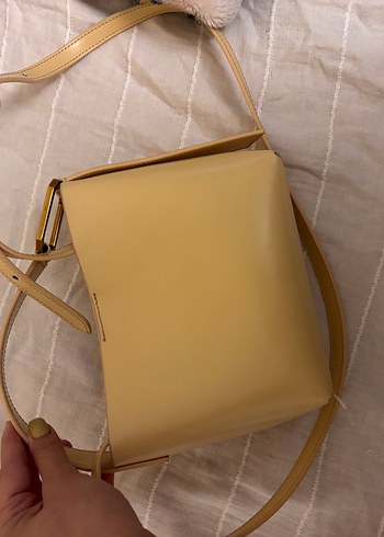 Beden Sarı Minimalist Deri Kadın Çanta