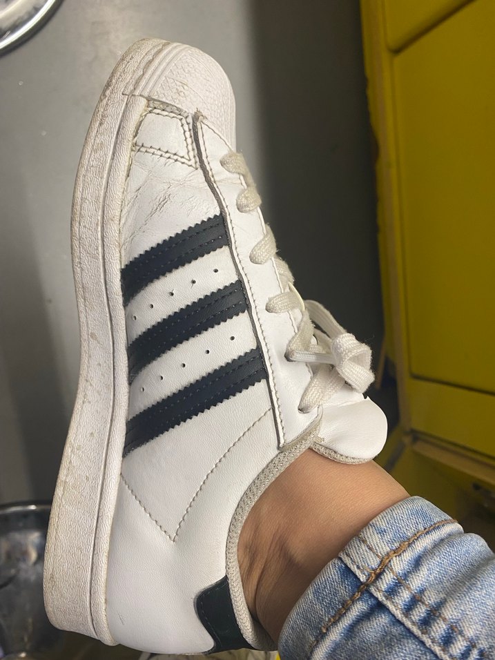 Orijinal Adidas süperstar  beyaz bağcıklı günlük ayakkabı - Görsel 3