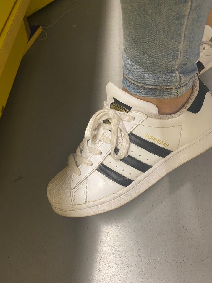 Orijinal Adidas süperstar  beyaz bağcıklı günlük ayakkabı - Görsel 5