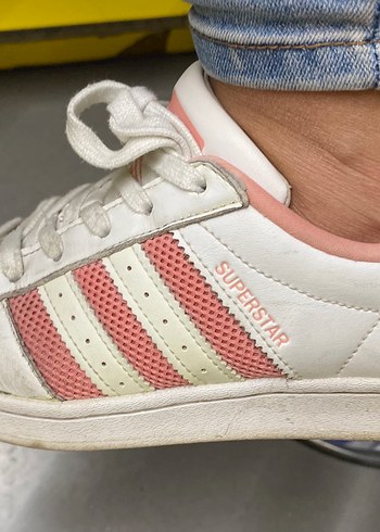Orjinal Adidas süperstar Beyaz Bağcıklı Kadın Sneakers - Görsel 8