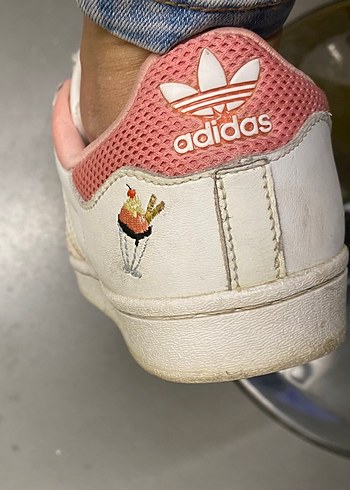 Orjinal Adidas süperstar Beyaz Bağcıklı Kadın Sneakers - Görsel 3