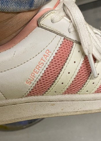 Orjinal Adidas süperstar Beyaz Bağcıklı Kadın Sneakers - Görsel 6