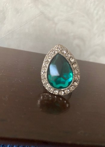 Turkuaz Taşlı Parlak Kadın Yüzük - Görsel 3