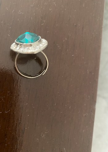 Turkuaz Taşlı Parlak Kadın Yüzük - Görsel 5