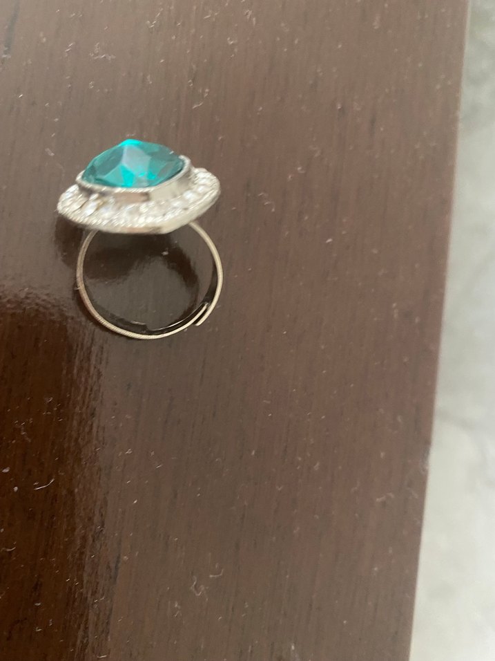 Turkuaz Taşlı Parlak Kadın Yüzük - Görsel 5