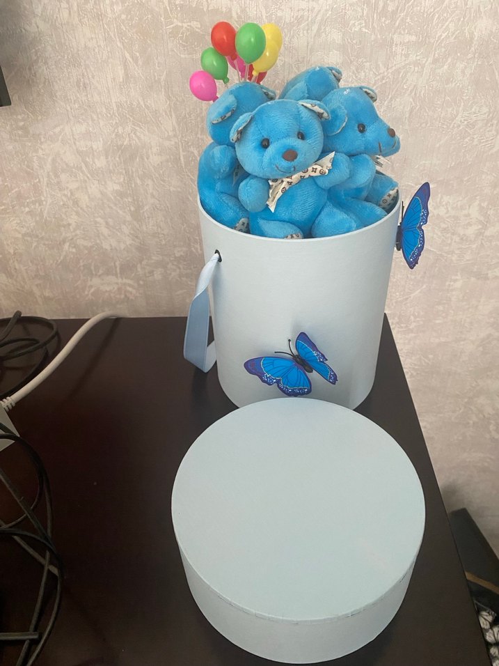 Renkli Mavi Peluş Ayıcık Seti - Görsel 4