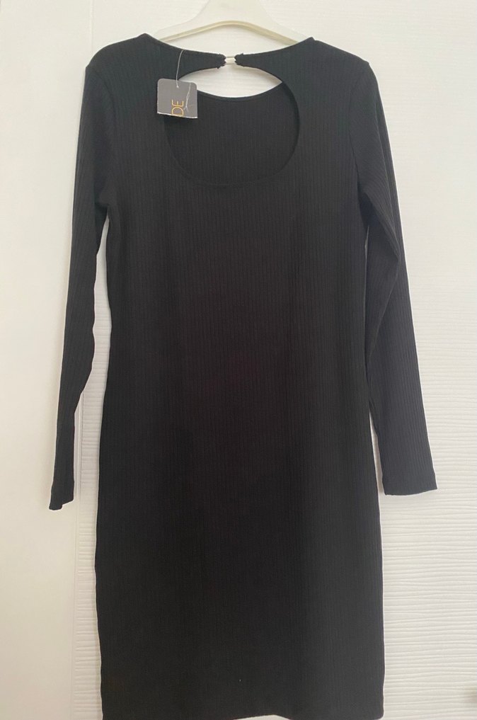 Lcw xside siyah m beden  sırt pencere dekolteli elbise - Görsel 4