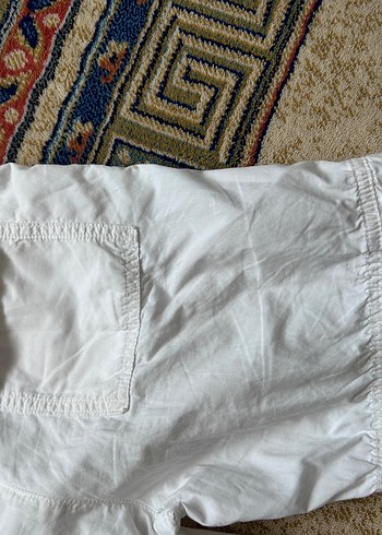 Zara Beyaz Pamuklu Midi çocuk Pantolon