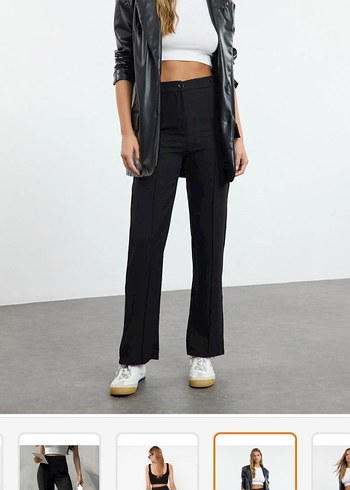 Siyah Kadın Kumaş Pantolon - Görsel 2