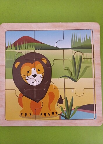  Beden 9 parçalı ahşap hayvanlar puzzle 
