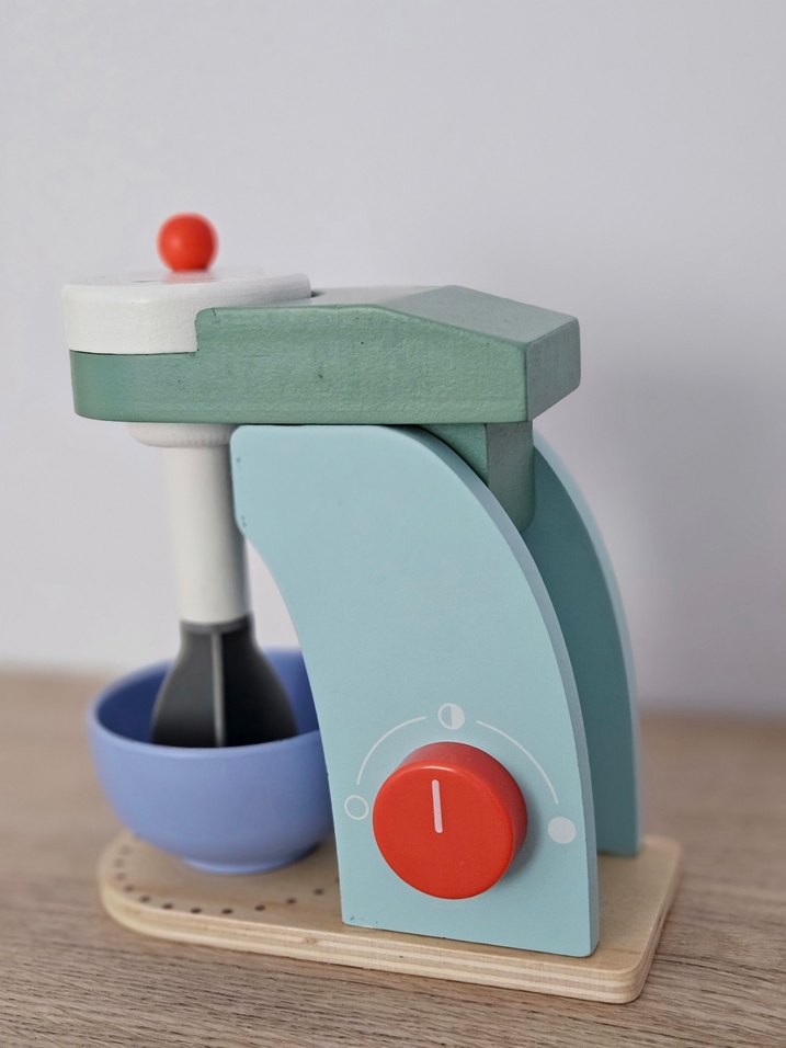 Ahşap Oyuncak Pastel Renkli Mutfak Mikseri - Görsel 4