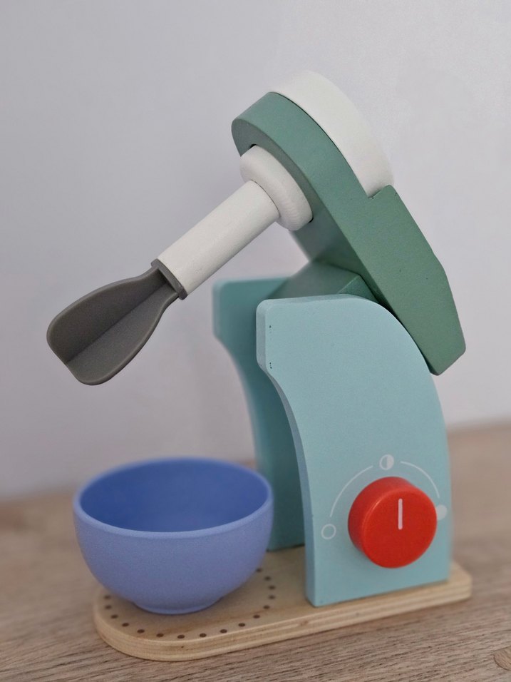 Ahşap Oyuncak Pastel Renkli Mutfak Mikseri - Görsel 2