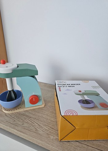 Ahşap Oyuncak Pastel Renkli Mikser - Mutfak Gereçleri - Görsel 3