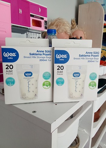 Wee Baby Anne Sütü Saklama Poşeti 200ml 20'li - Görsel 2