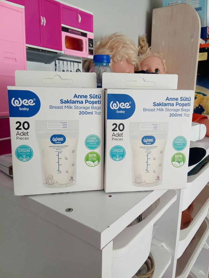 Wee Baby Anne Sütü Saklama Poşeti 200ml 20'li - Görsel 2
