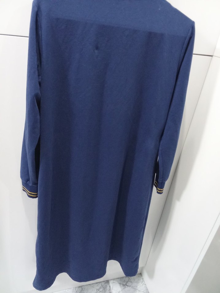 Nakışlı Mavi Fermuarlı Kadın Ceket - Görsel 3