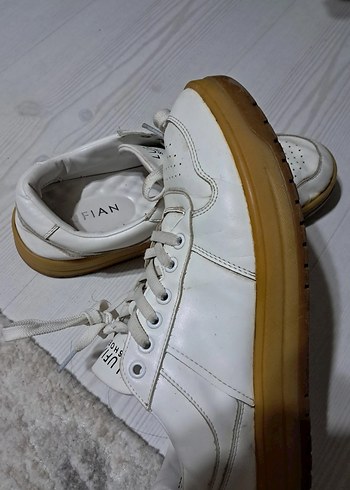 erkek Beyaz Bağcıklı Günlük Spor Ayakkabı - Görsel 5