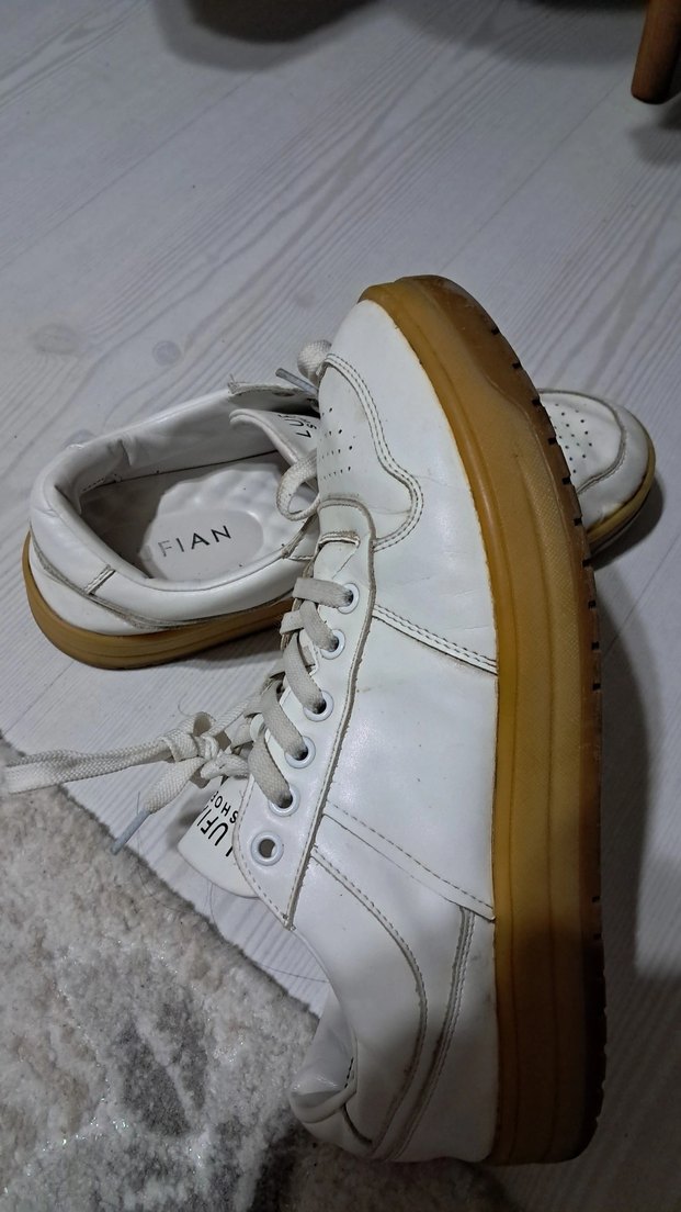 erkek Beyaz Bağcıklı Günlük Spor Ayakkabı - Görsel 5