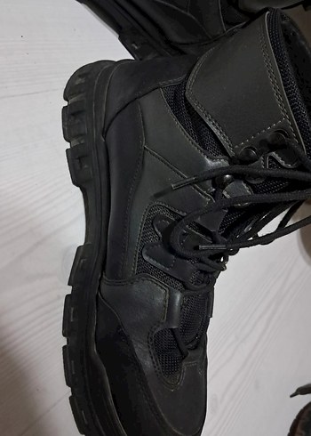 Siyah Kamuflaj Desenli Bağcıklı Outdoor Erkek Bot - Görsel 3