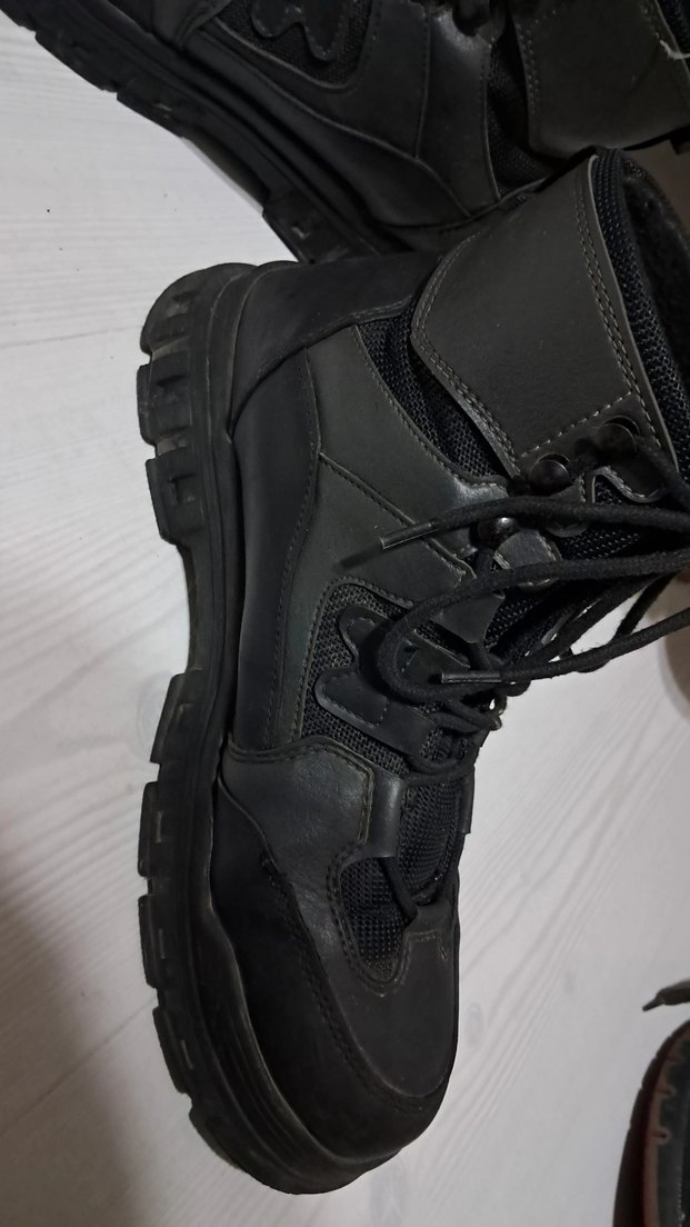 Siyah Kamuflaj Desenli Bağcıklı Outdoor Erkek Bot - Görsel 3