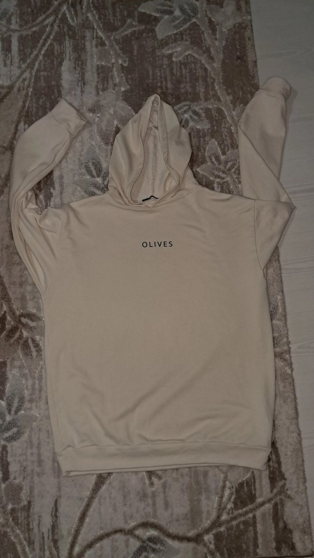 Gri Kapüşonlu Kadın Sweatshirt - Görsel 2