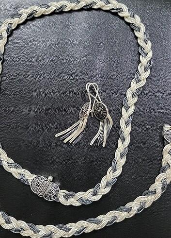 Gümüş hasır set