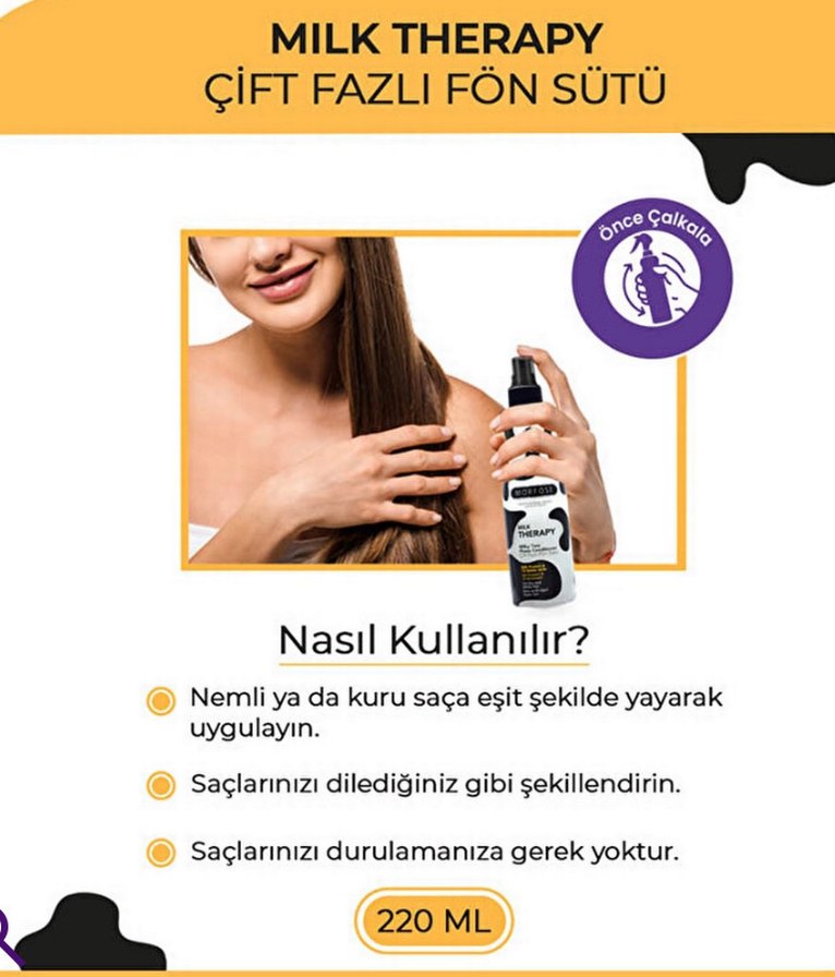 Morfose Milk Therapy Çift Fazlı Fön Sütü - Görsel 3